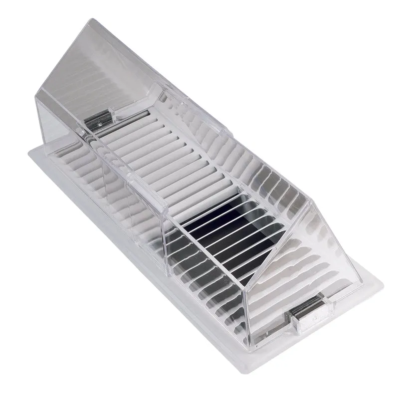 Deflect-O Jordan 4.5 in. H X 8.75 in. W 1-Way Silver Plastic Air Deflector