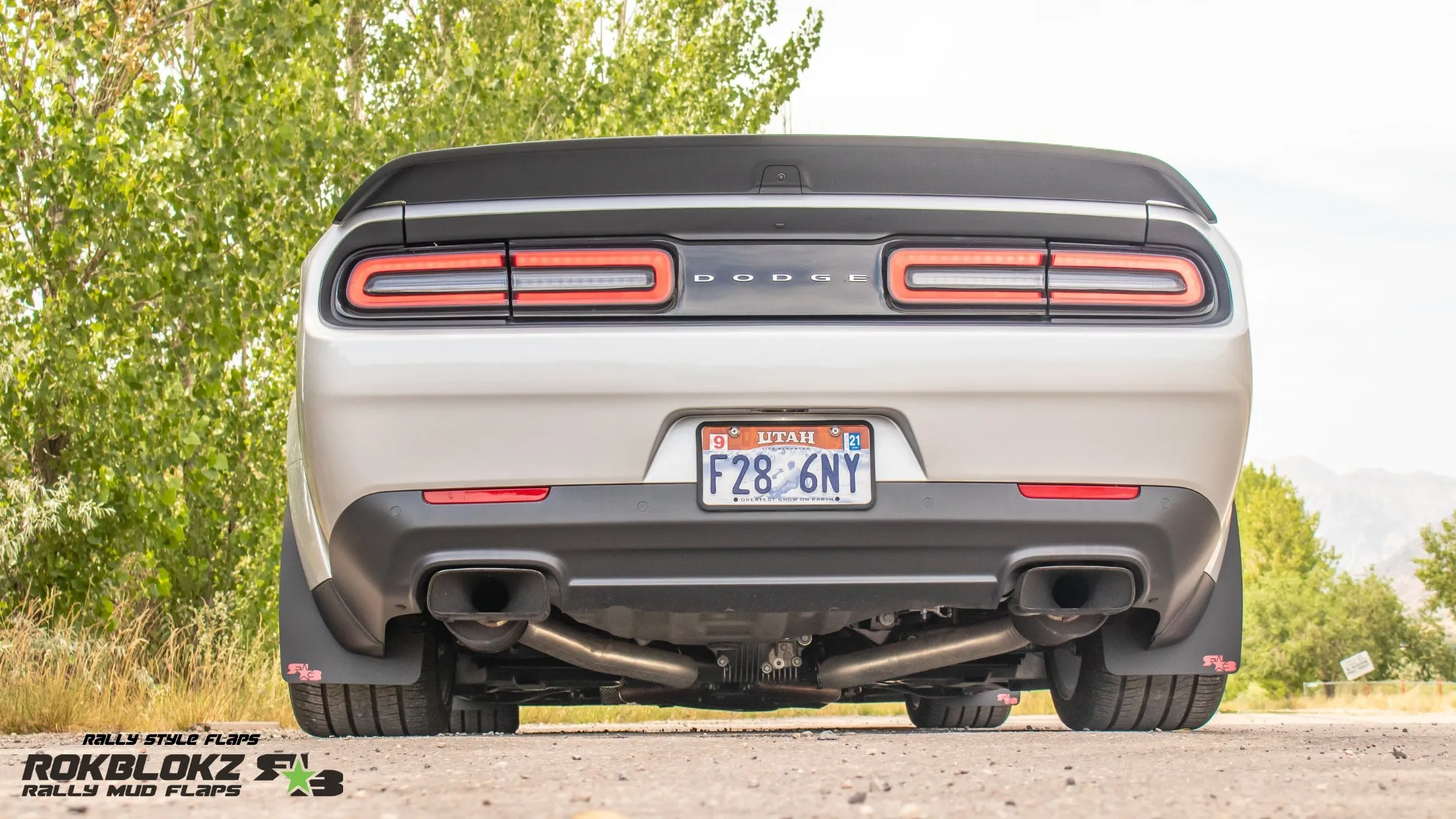 Dodge Challenger Widebody 2018-2023 Rally Mud Flaps