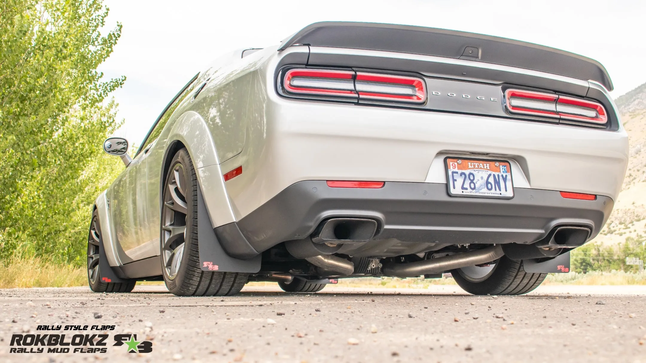 Dodge Challenger Widebody 2018-2023 Rally Mud Flaps