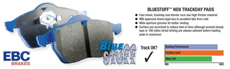 EBC 11  Mclaren MP4-12C 3.8 Twin Turbo Bluestuff Rear Brake Pads