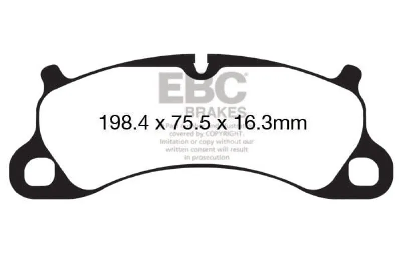 EBC 12-15 Porsche 911 (991) Carrera S 3.8L (Cast Iron Rotor Only) Bluestuff Front Brake Pads