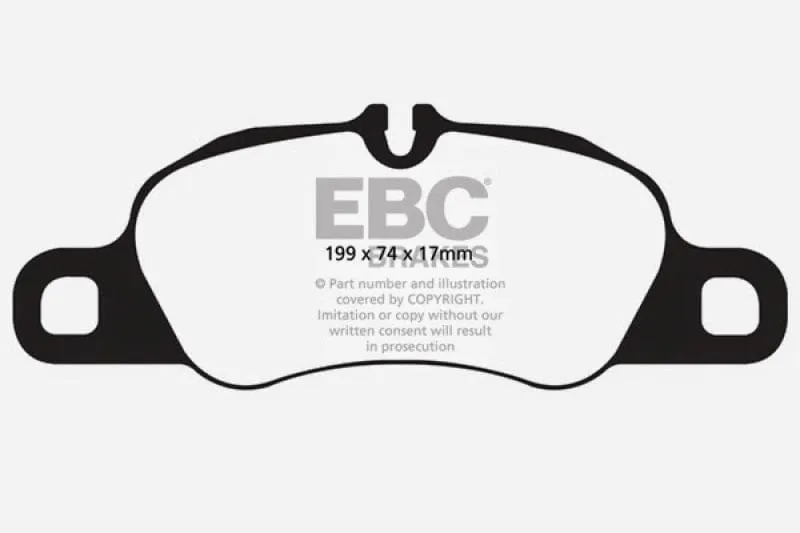 EBC 12-16 Porsche Boxster 2.7L (Cast Iron Rotors Only) Bluestuff Front Brake Pads
