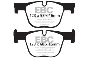 EBC 2017  BMW 430 Coupe/Gran Coupe (F32/F33/F36) Bluestuff Rear Brake Pads