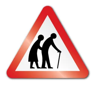 Elderly or handicapped pedestrians symbol (Rigid PVC)