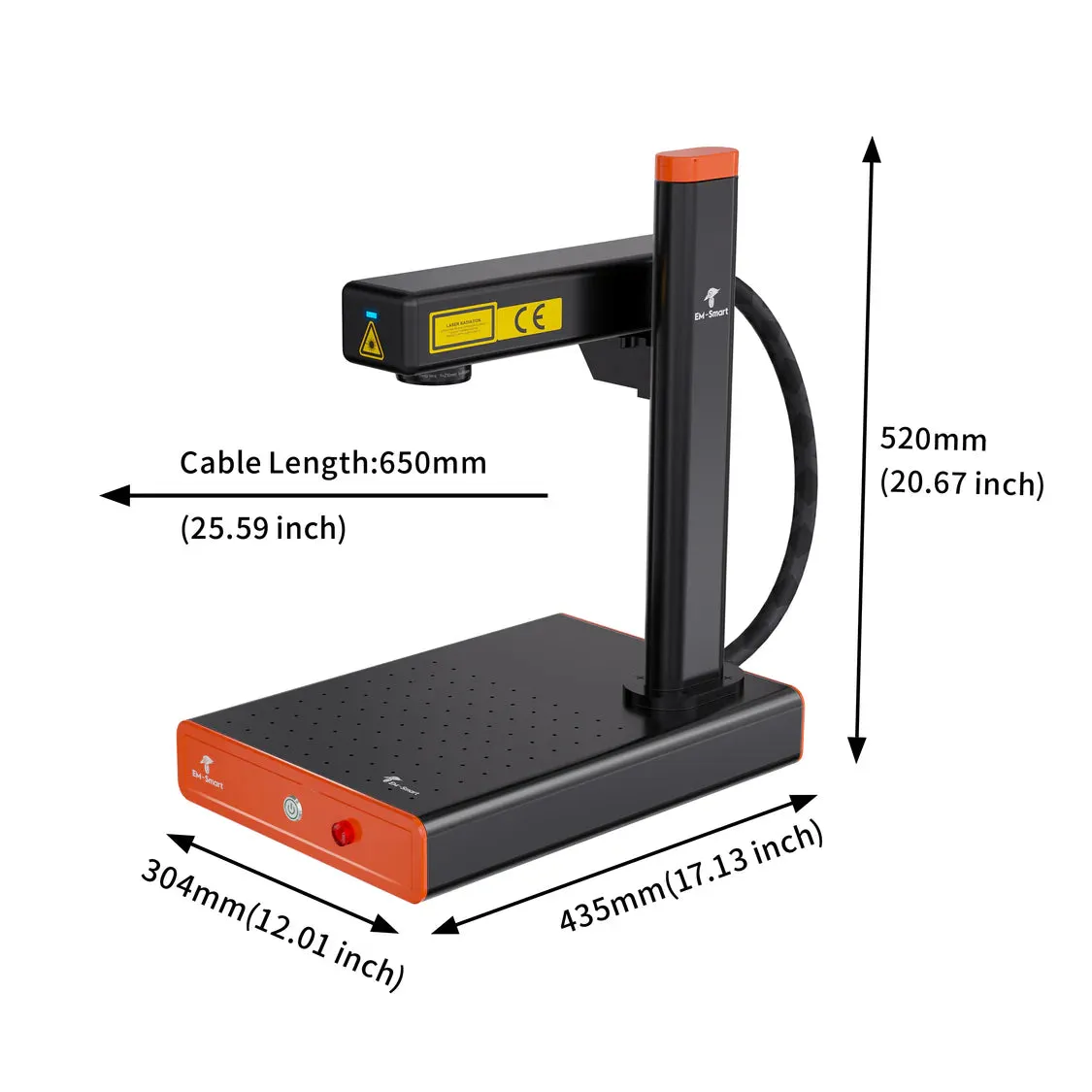 EM-Smart Basic 20/25W Fiber Laser Engraver