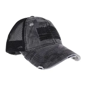 Embroidered American Flag Camo C.C Ball Cap