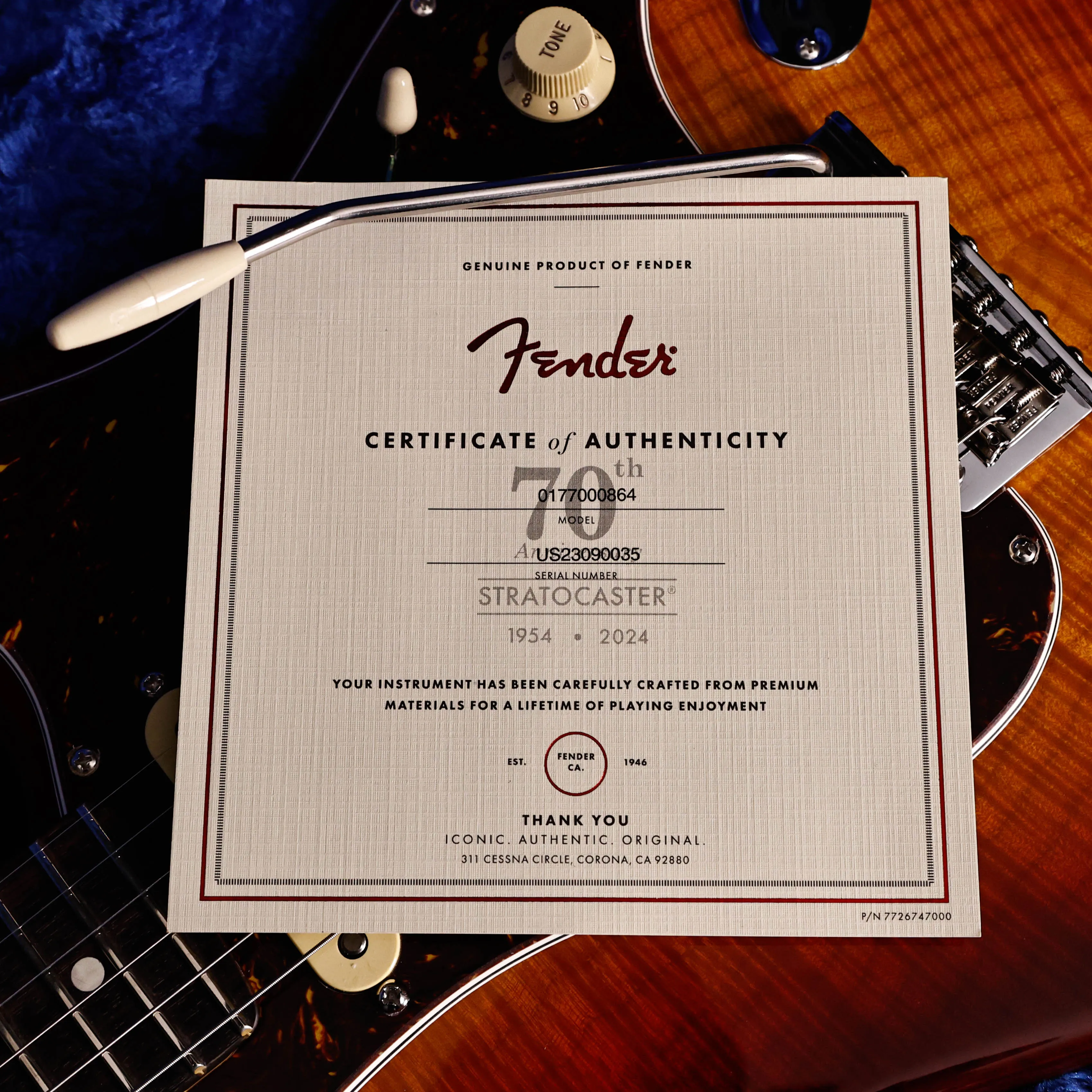 Fender 70th-Anniversary American Professional II Stratocaster, Comet Burst