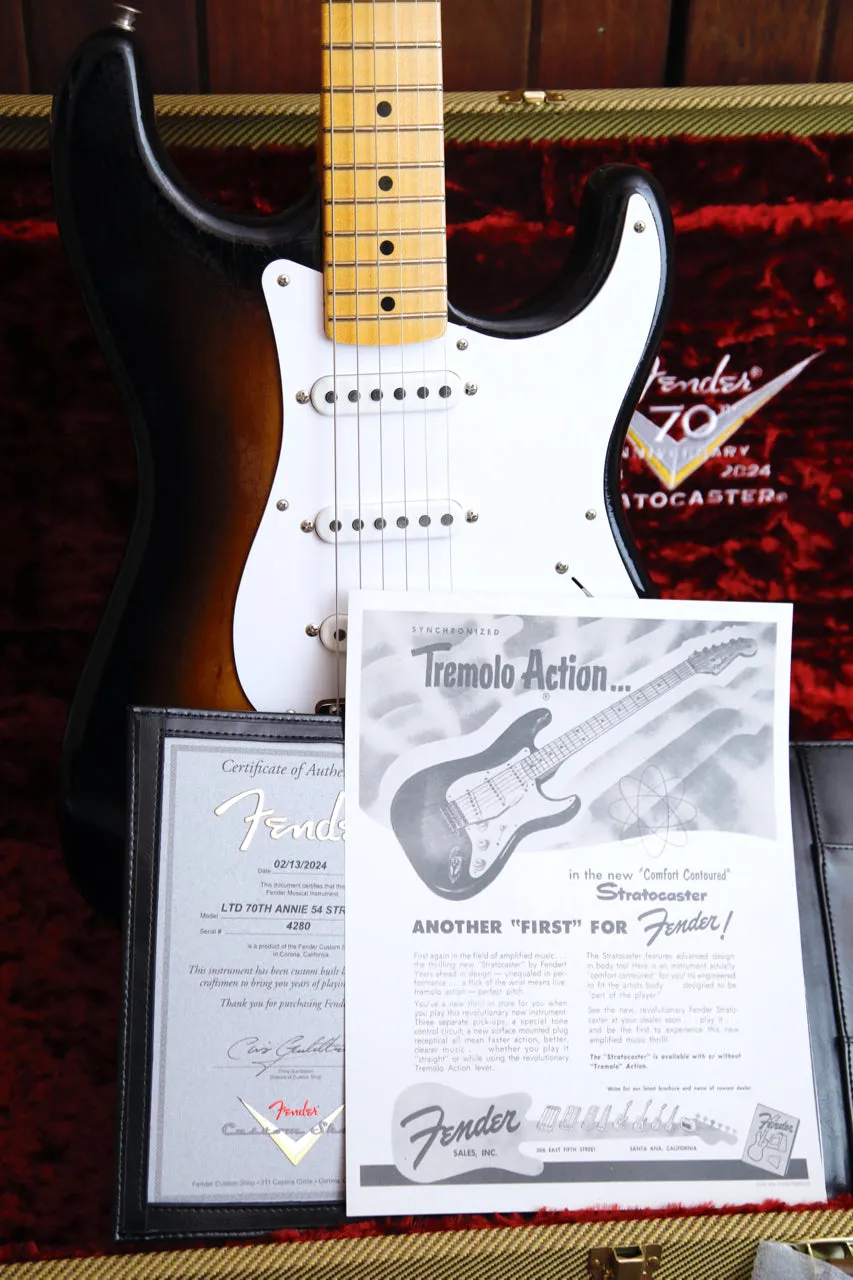 Fender Custom Shop Limited Edition 70th Anniversary 1954 Stratocaster DLX Closet Classic 2-Color Sunburst