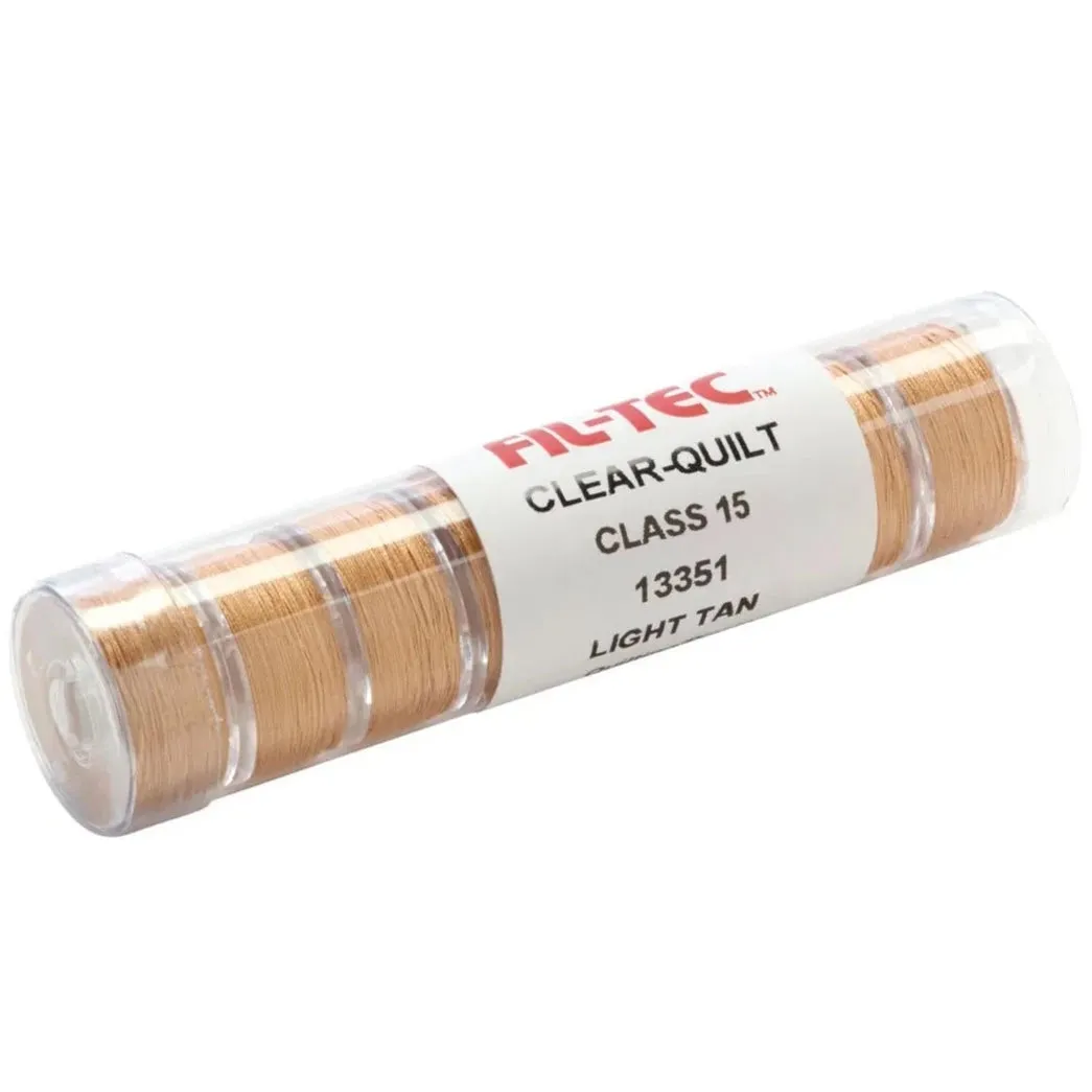 Fil-Tec Clear-Quilt Cotton Bobbins Style A/Class15 - Tubes of 8 Bobbins