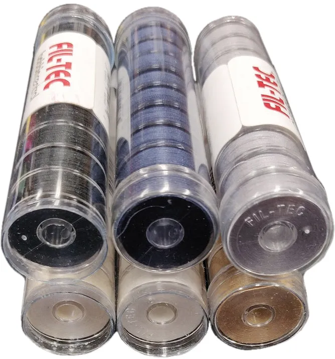 Fil-Tec Clear-Quilt Cotton Bobbins Style A/Class15 - Tubes of 8 Bobbins
