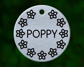 Floral Dog Tag