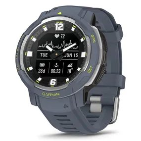 Garmin Instinct Crossover Blue Granite Silicone Analog Hands and Digital Display Rugged Hybrid Smartwatch - 010-02730-14