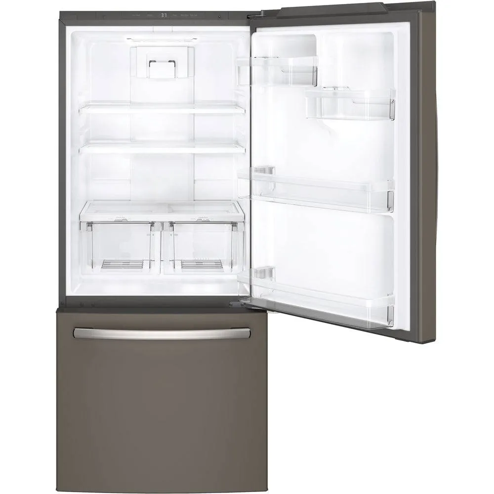 GDE21DMKES - REFRIGERATORS - GE - Bottom Freezer - Slate Grey - Open Box