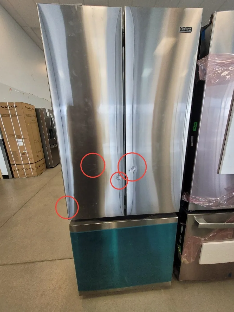 GLR16FS2M08 - REFRIGERATORS - GALANZ - French 3-Door - Stainless Steel - Open Box