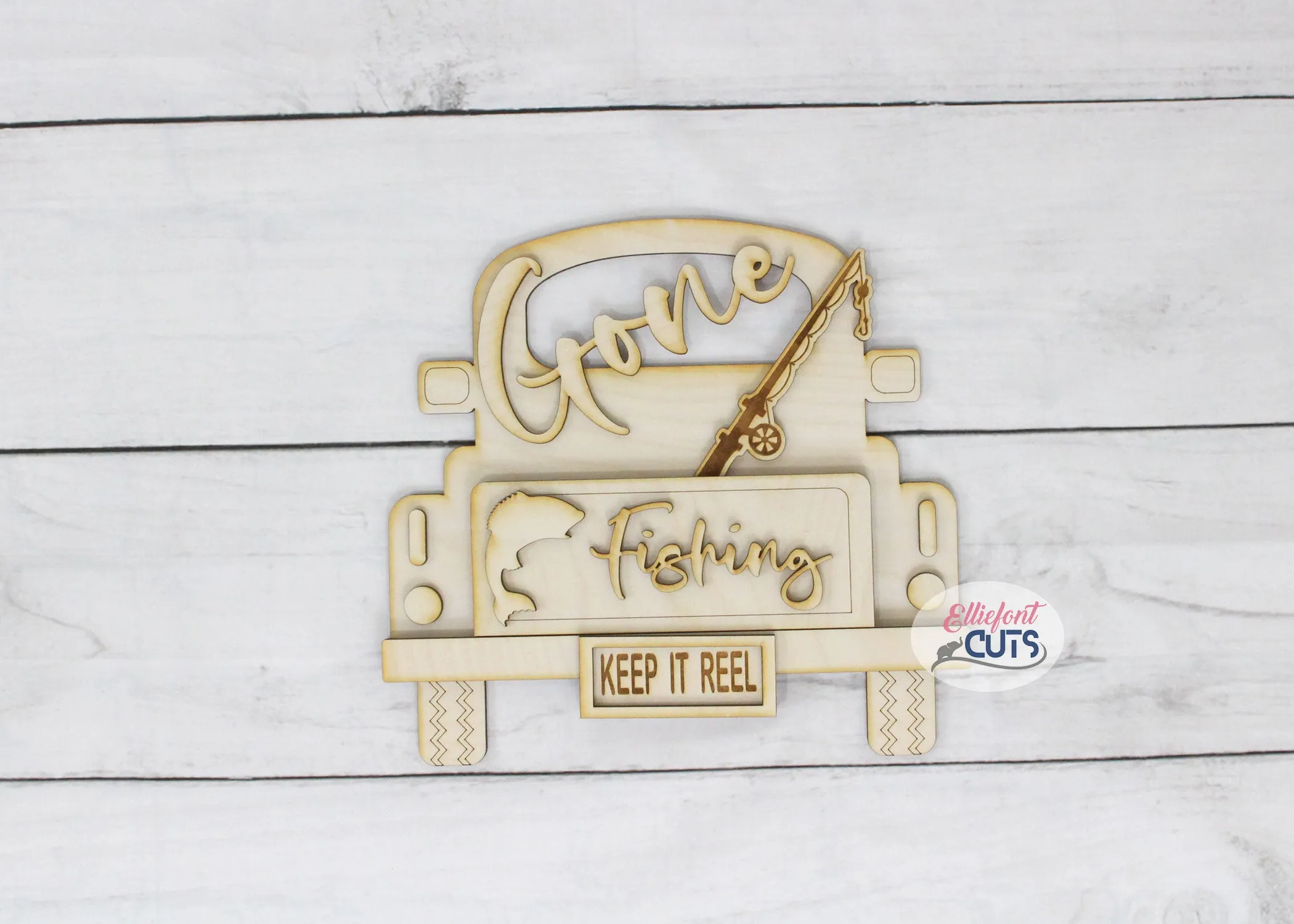 Gone Fishing DIY Wood Truck Kit