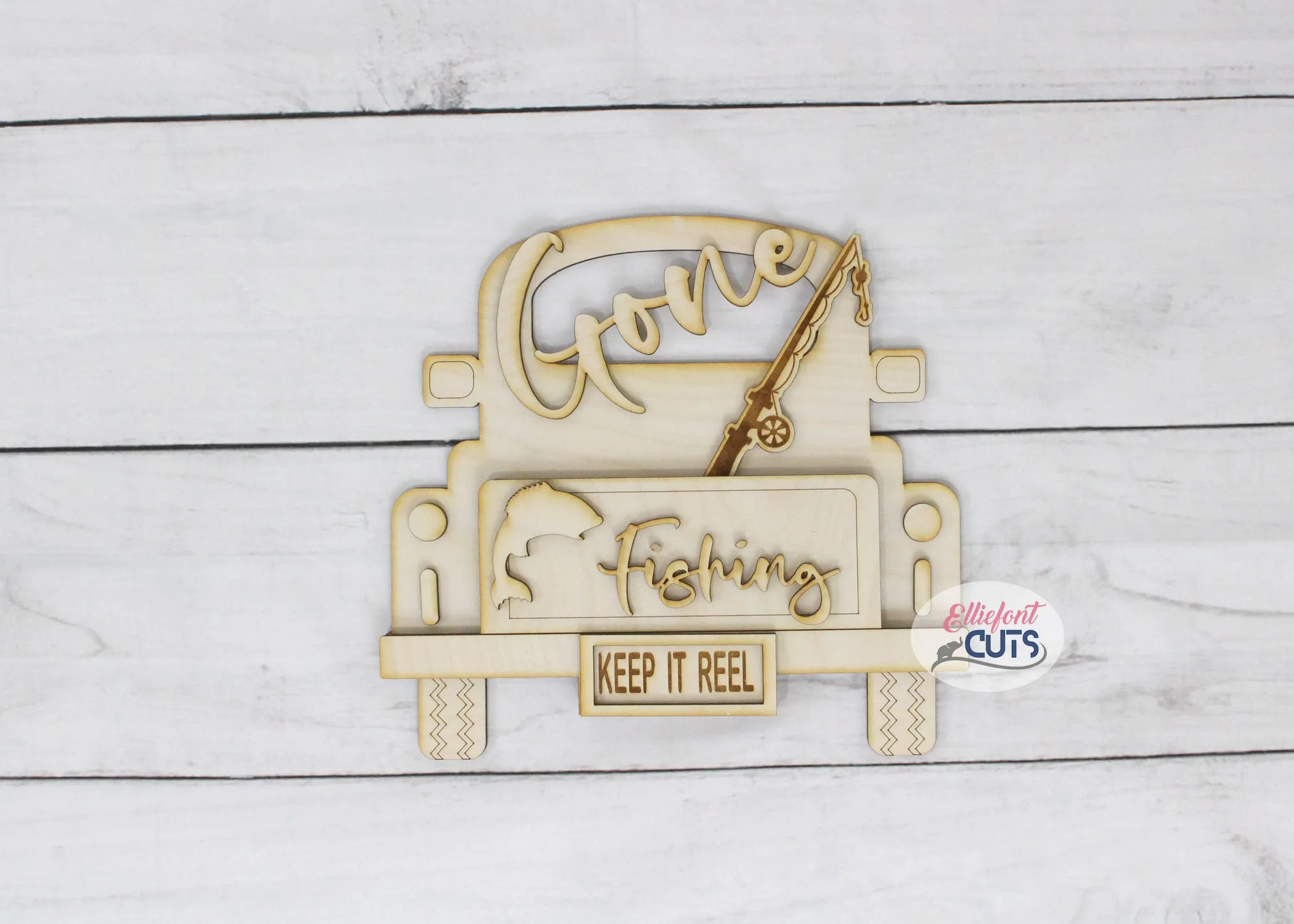 Gone Fishing DIY Wood Truck Kit