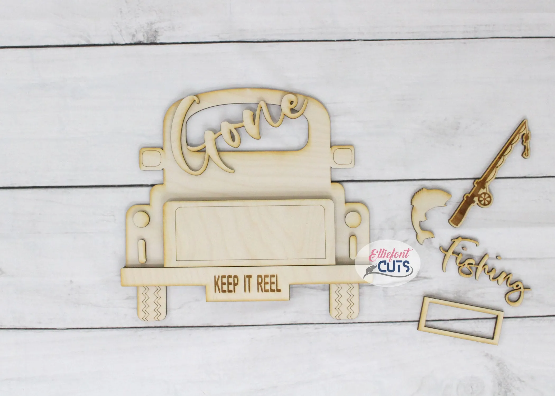 Gone Fishing DIY Wood Truck Kit