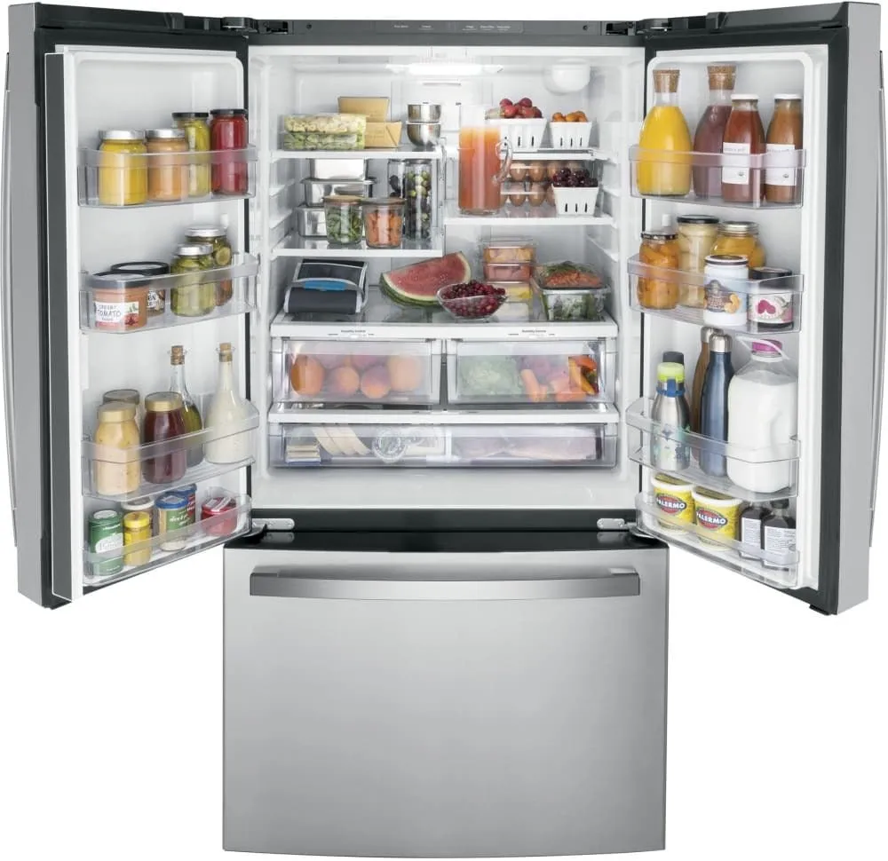 GWE22JYMFS - REFRIGERATORS - GE - French 3-Door - Stainless Steel - New