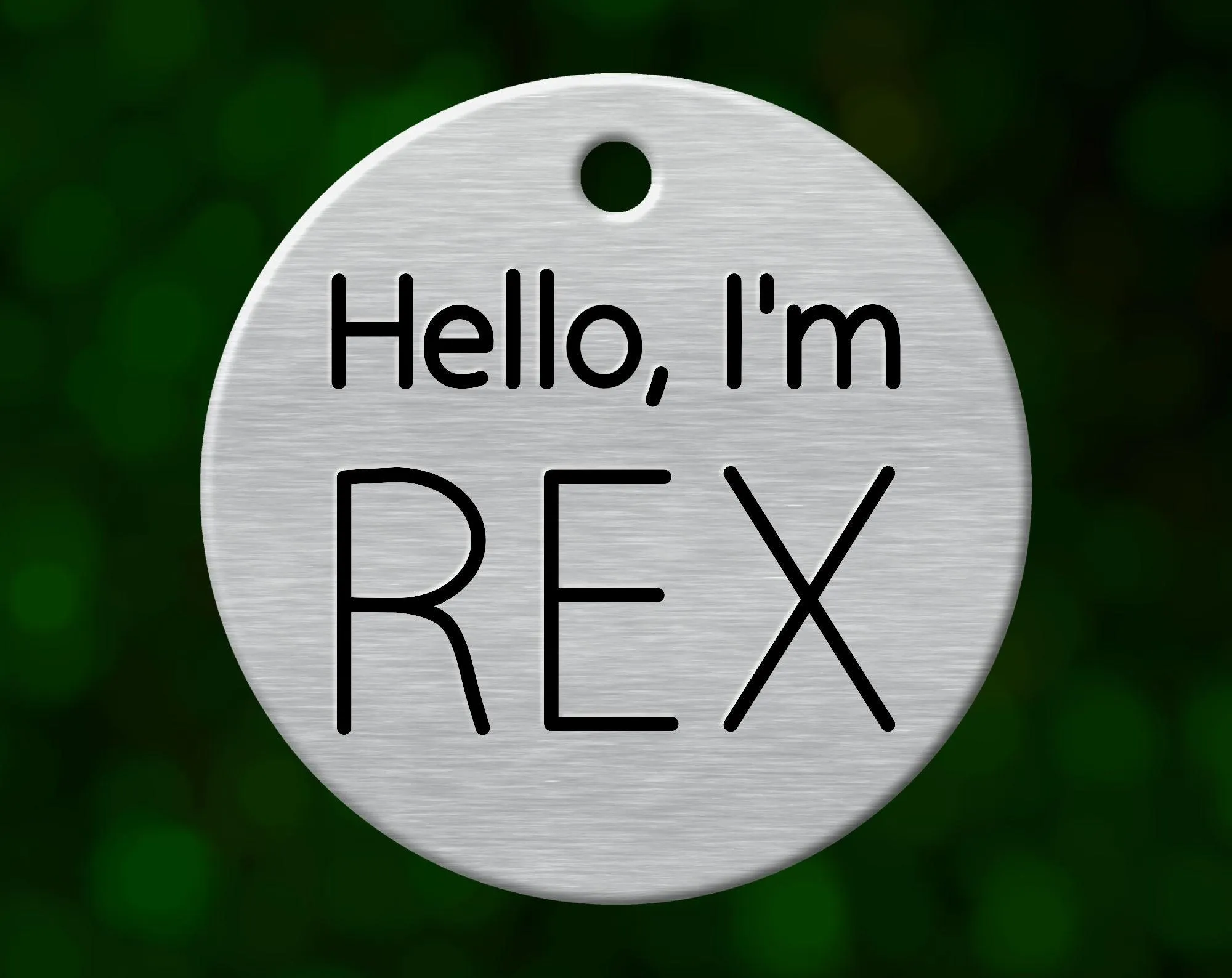 Hello Dog Tag
