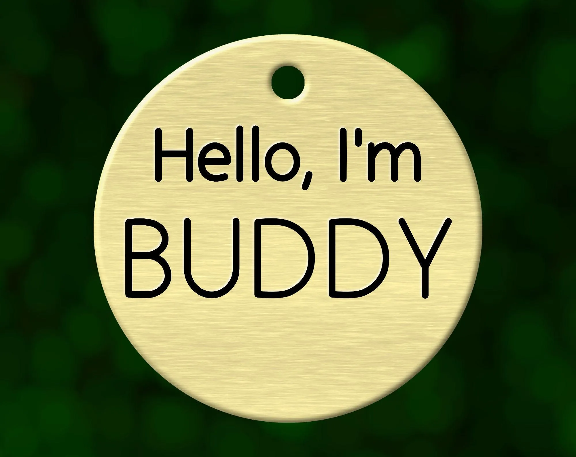 Hello Dog Tag