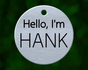 Hello Dog Tag