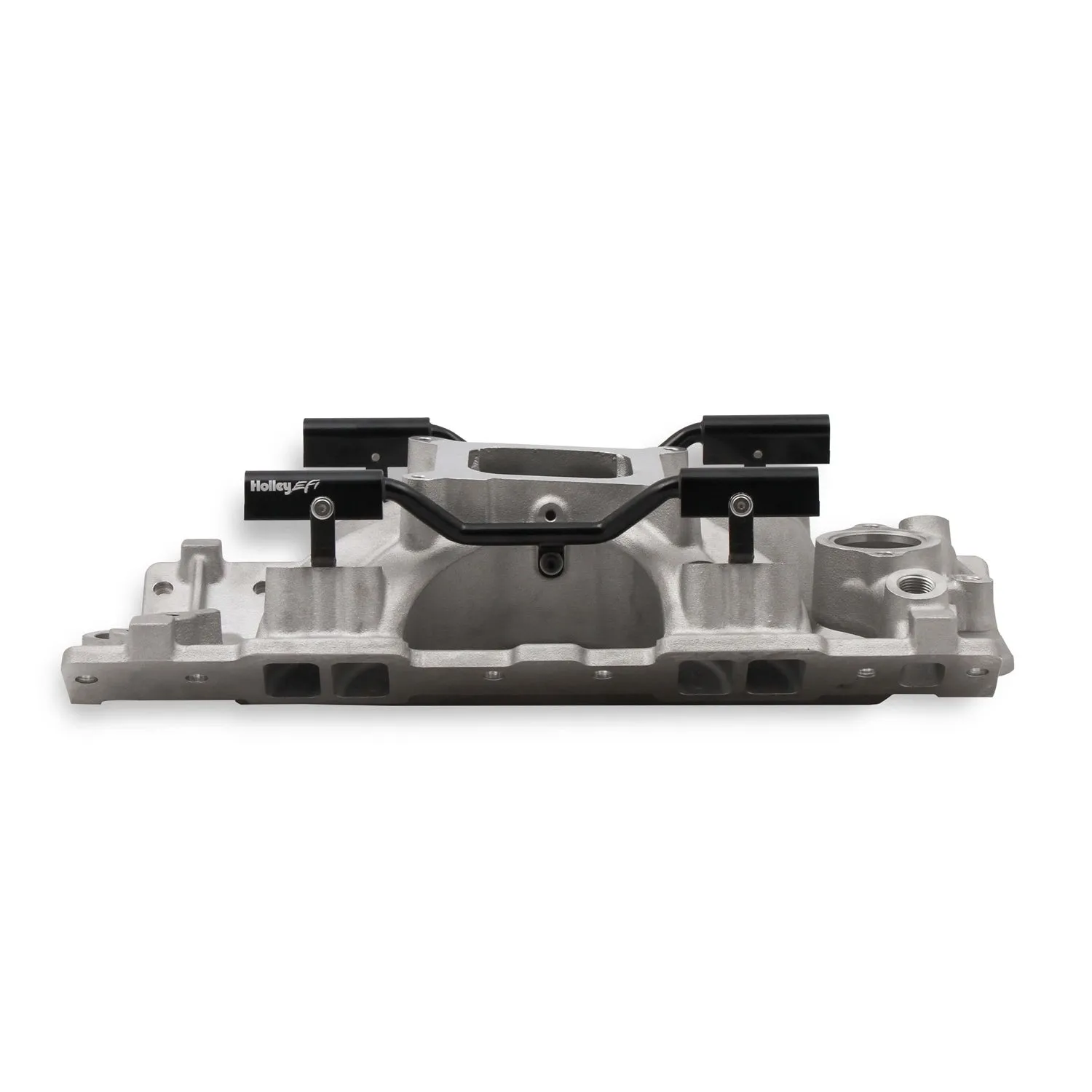 Holley EFI Intake Manifold - Square Bore - Single Plane - Rectangle Port - Aluminum - Small Block Chevy