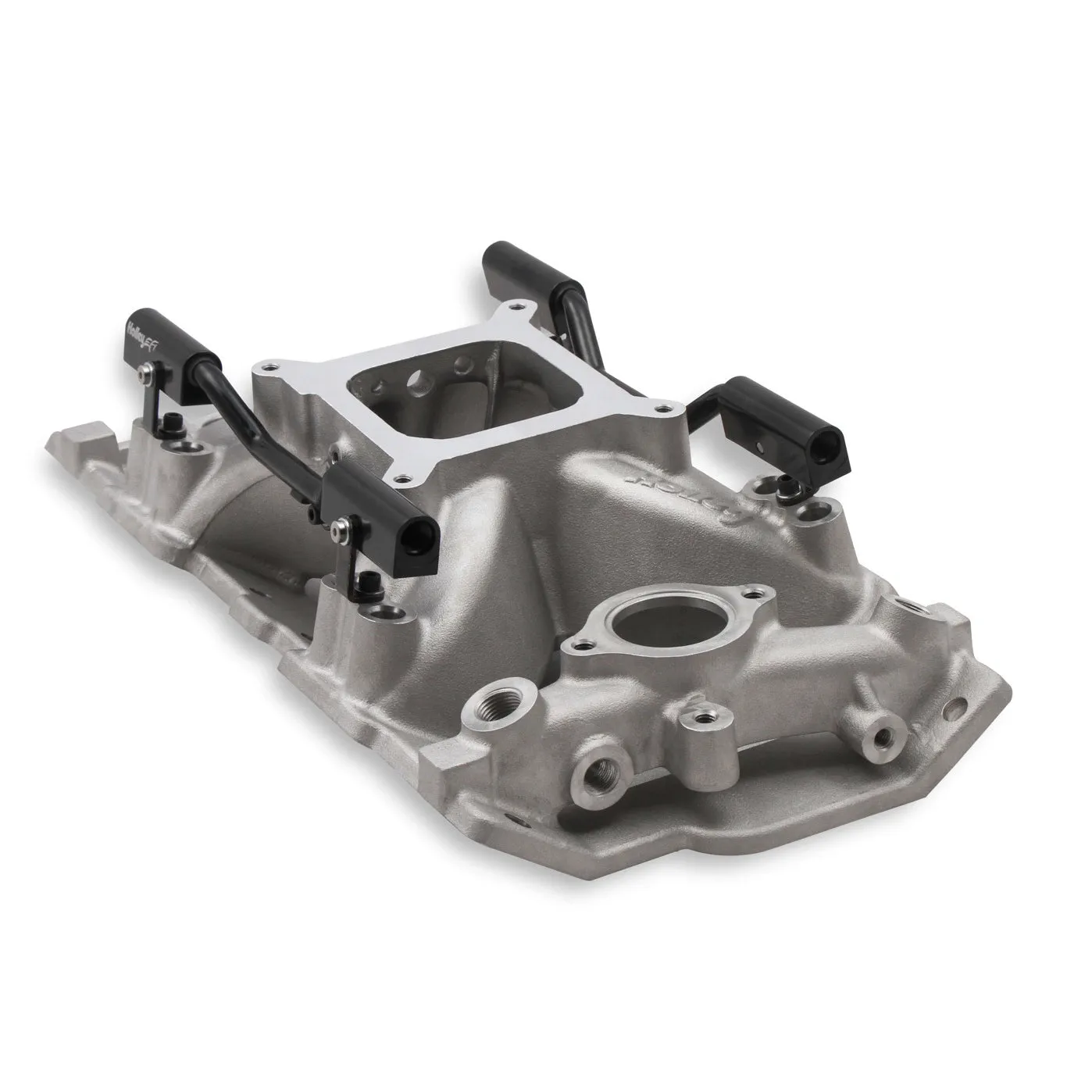 Holley EFI Intake Manifold - Square Bore - Single Plane - Rectangle Port - Aluminum - Small Block Chevy