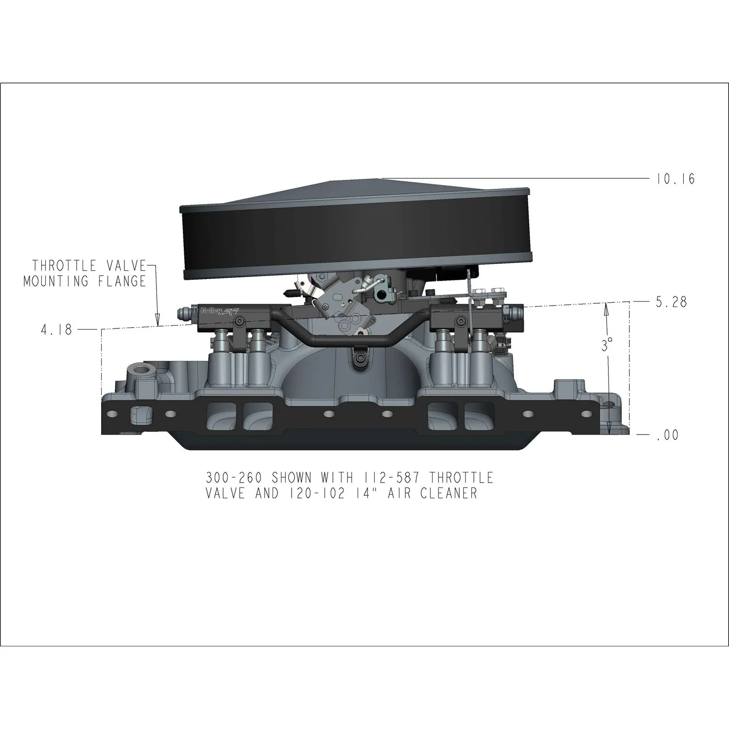 Holley EFI Intake Manifold - Square Bore - Single Plane - Rectangle Port - Aluminum - Small Block Chevy