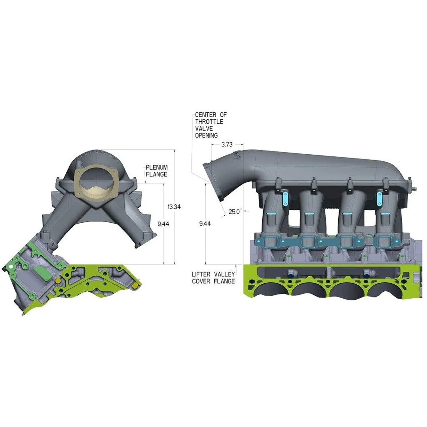 Holley Hi-Ram Intake Manifold - 105mm TB - GM LT1 w/EFI Port Provisions