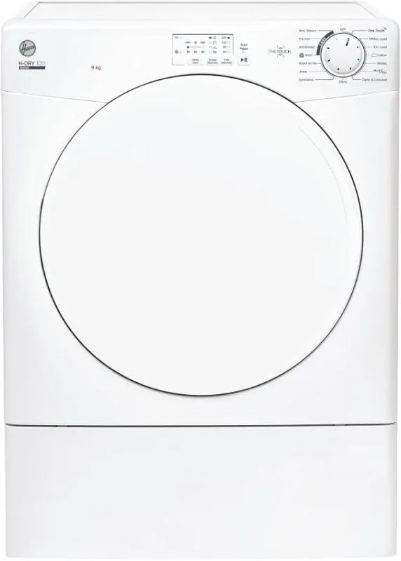 Hoover HLEV9LF 9Kg Vented Tumble Dryer in White Sensor NFC C Rated [Energy Class C]