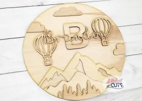 Hot Air Balloon DIY Wood Sign Kit