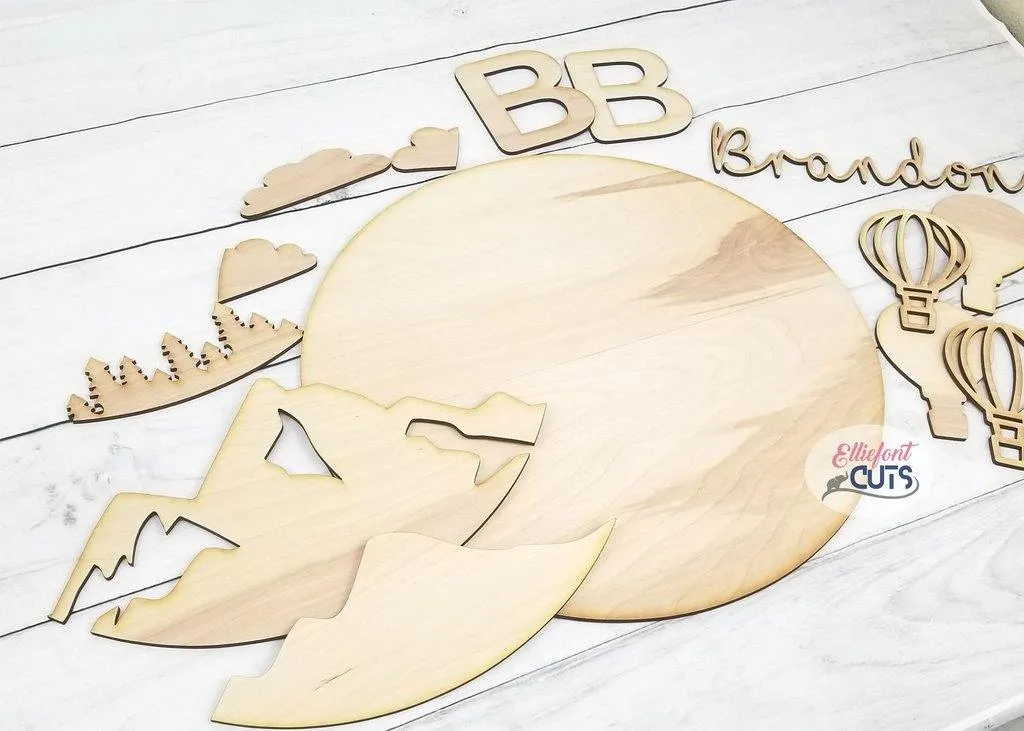 Hot Air Balloon DIY Wood Sign Kit