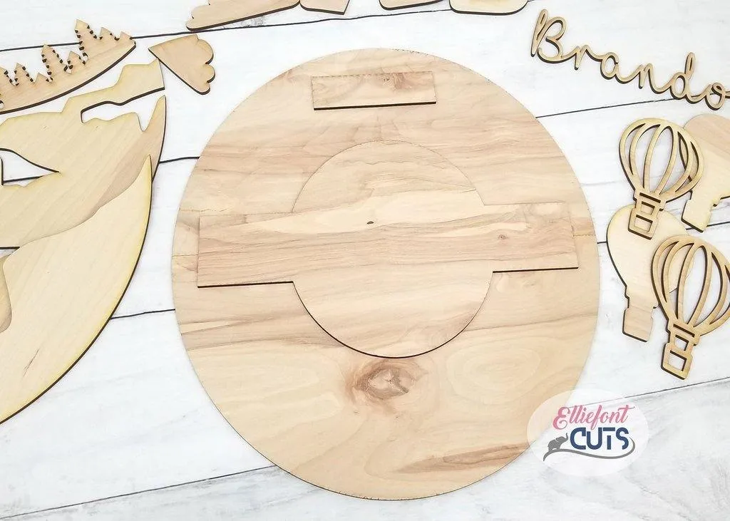 Hot Air Balloon DIY Wood Sign Kit