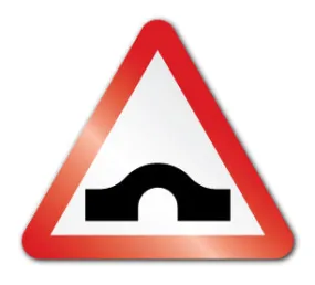 Hump bridge ahead symbol (Rigid PVC)