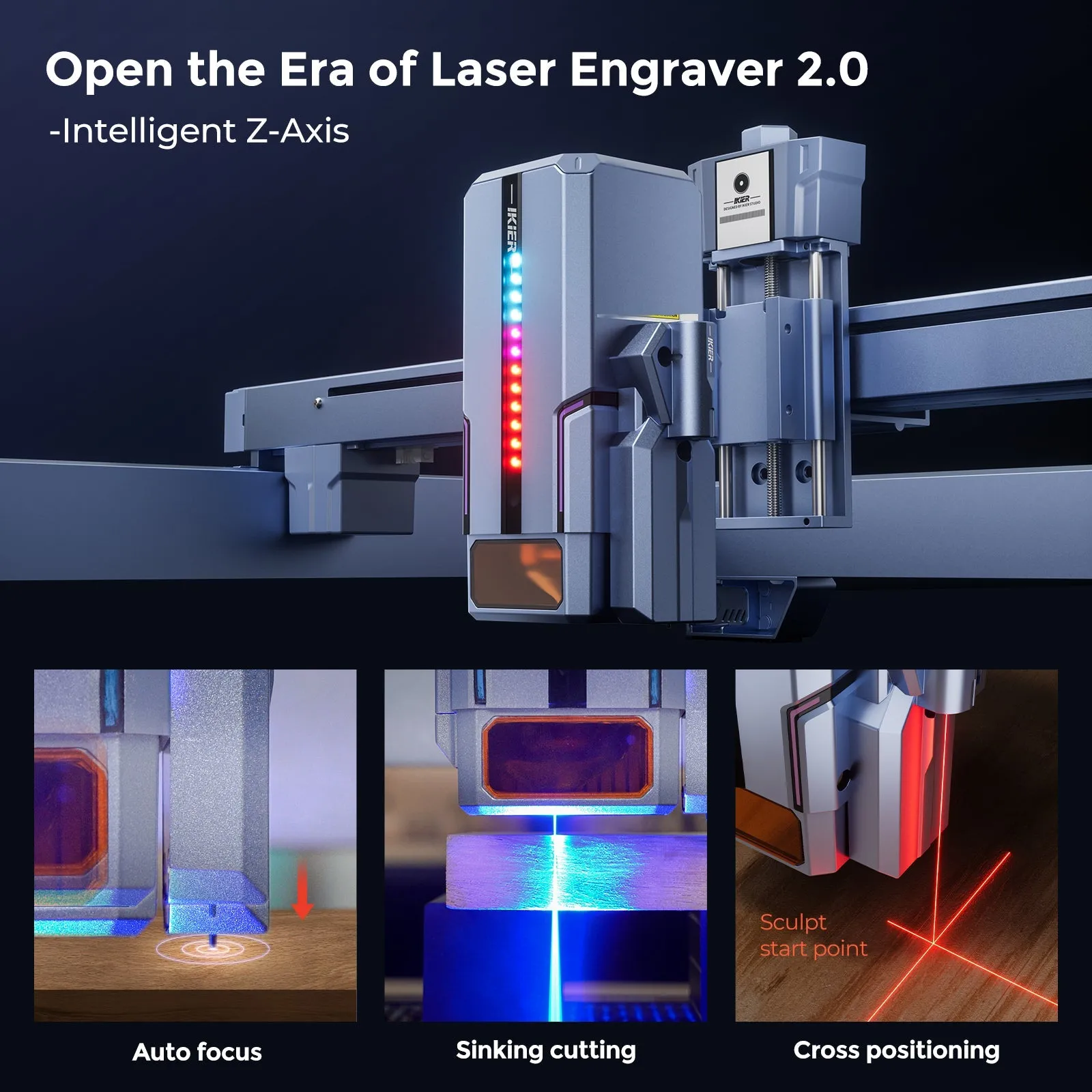 iKier K1 12W Higher Accuracy Laser Engraving and Cutting Machine