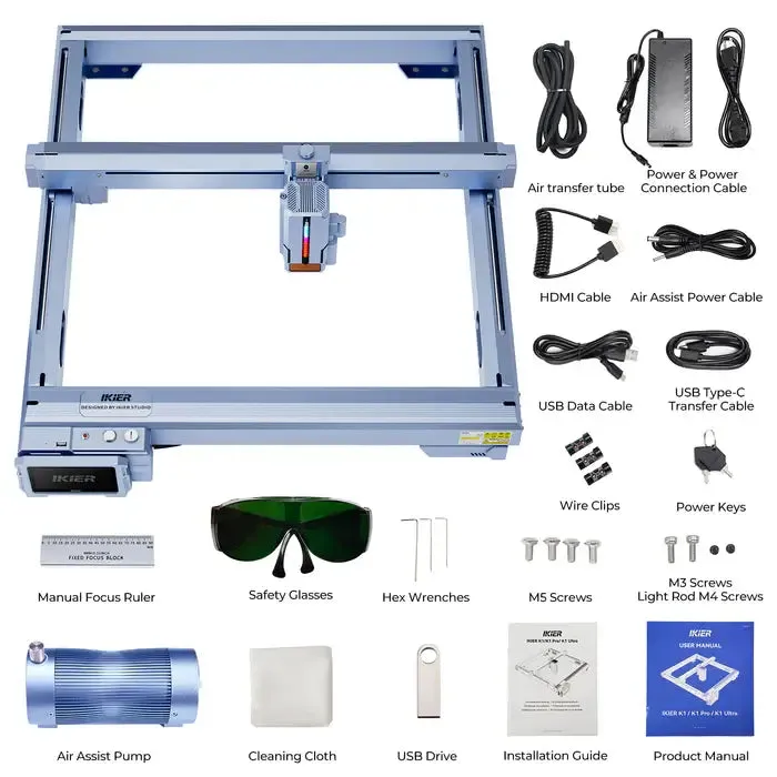 iKier K1 Pro 24W Laser Engraving Machine Cutting Master - Clearance