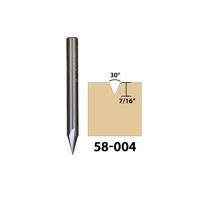 Infinity Tools 1/4" Shank Engraving V-Groove C.N.C. Router Bits