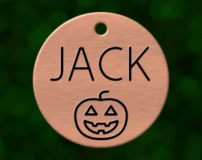 Jack O'Lantern Dog Tag