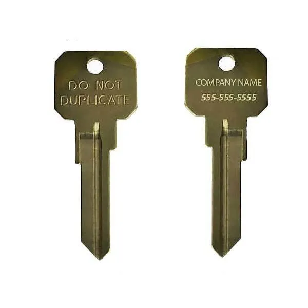 JMA - Custom Personalized Engraved - KW1 (Do Not Duplicate) Key Blanks ( PACK OF 500 )