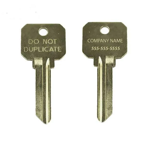 JMA - Custom Personalized Engraved - SC4 (Do Not Duplicate) Key Blanks ( PACK OF 500 )
