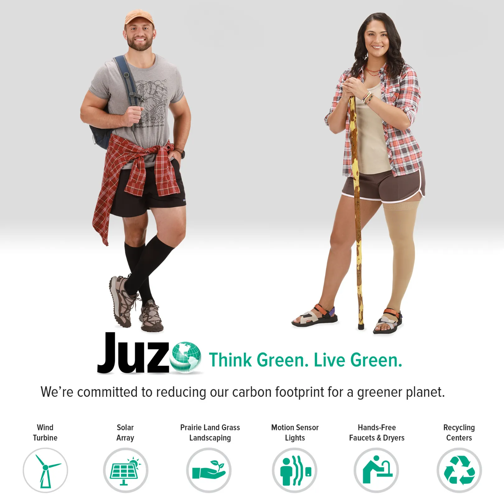 Juzo Soft Silver Compression Stockings, 20-30 mmHg, Microdot Silicone Band, Knee High, Open Toe