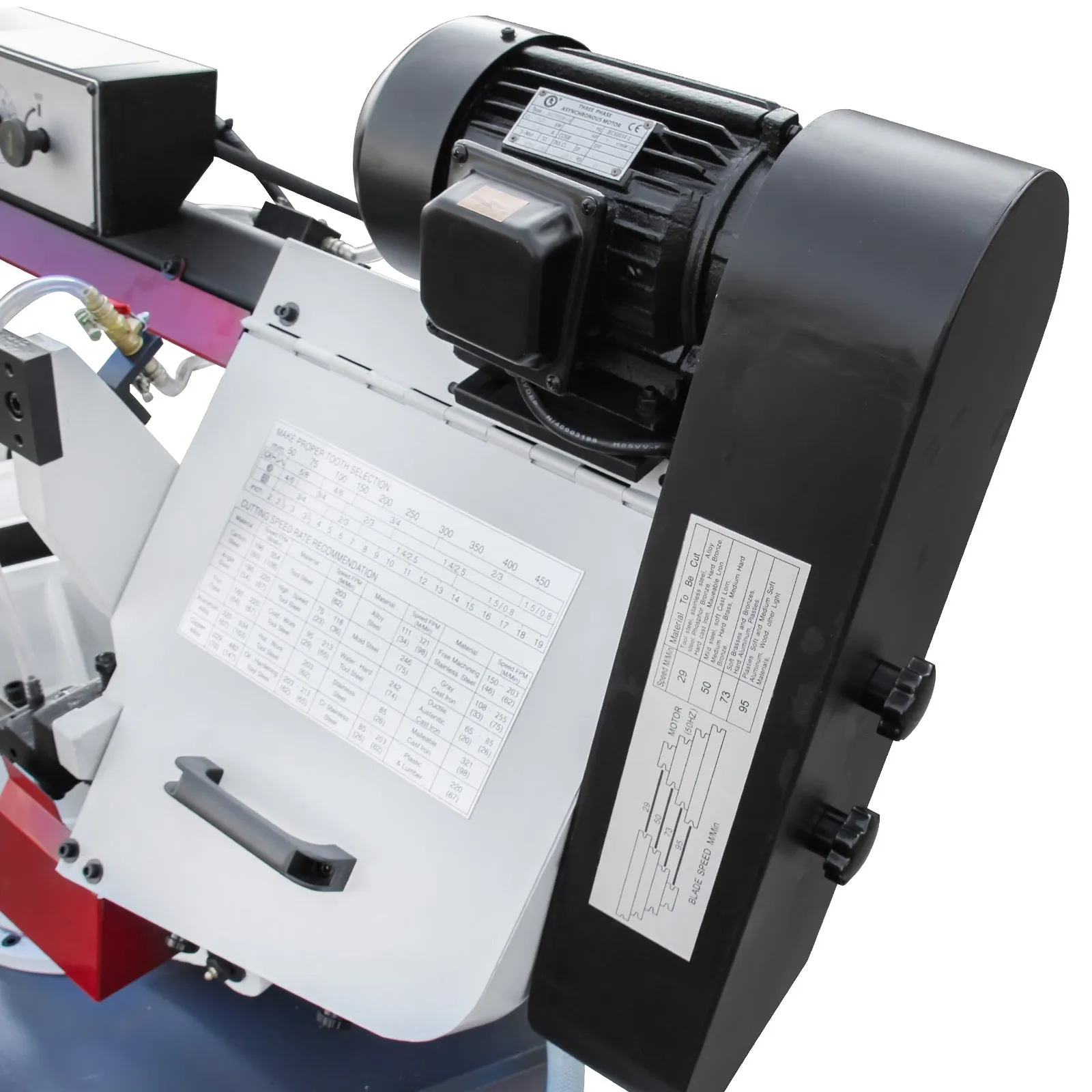 Kaka Industrial BS-1018R 10 inch horizontal bandsaw, Metal Cutting Band Saw, the bow can be swiveled between 45° and 90°Solid Design, Solid Design, Horizontal High Precision Vice Metal Band Saw220V-60Hz-1PH