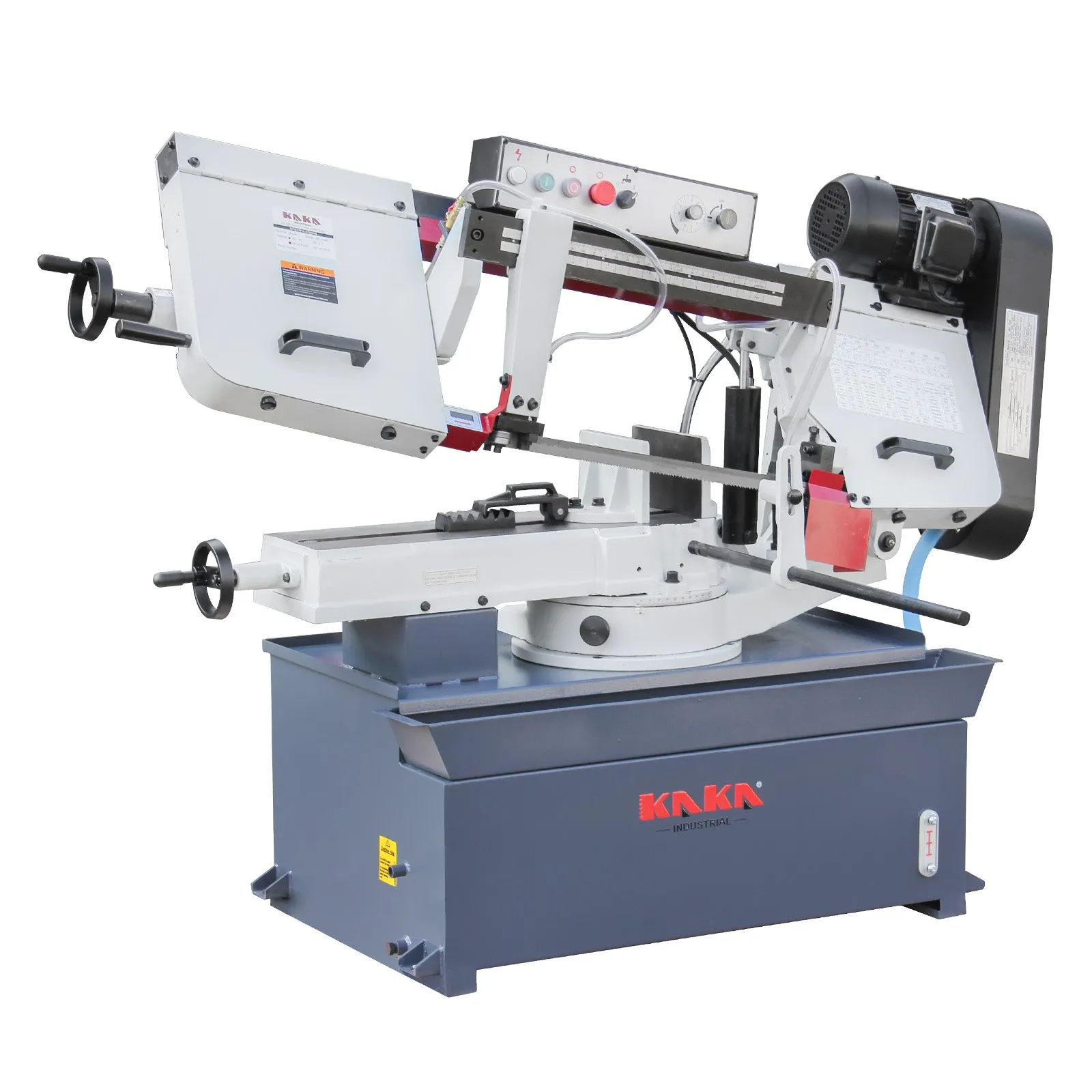 Kaka Industrial BS-1018R 10 inch horizontal bandsaw, Metal Cutting Band Saw, the bow can be swiveled between 45° and 90°Solid Design, Solid Design, Horizontal High Precision Vice Metal Band Saw220V-60Hz-1PH
