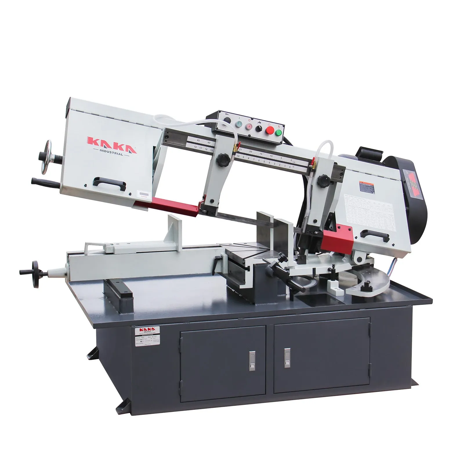 KAKA Industrial BS-1018T Dual Miter Metal Cutting Band Saw 10.2”x16.9” Capacity 2 HP power Horizontal Bandsaw with 220V Single phase