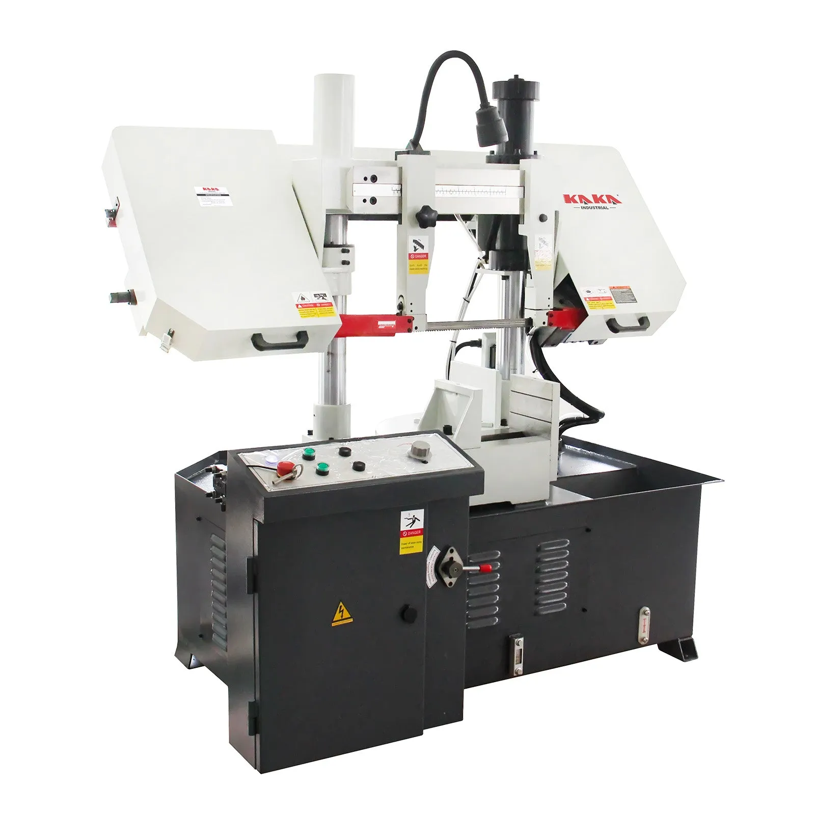 KAKA Industrial TBK-11A Double Column Swivel Head Band Saw, Hydraulic downfeed control with variable Cutting speed, Max cutting capacity 11 inch with 230V 3PH