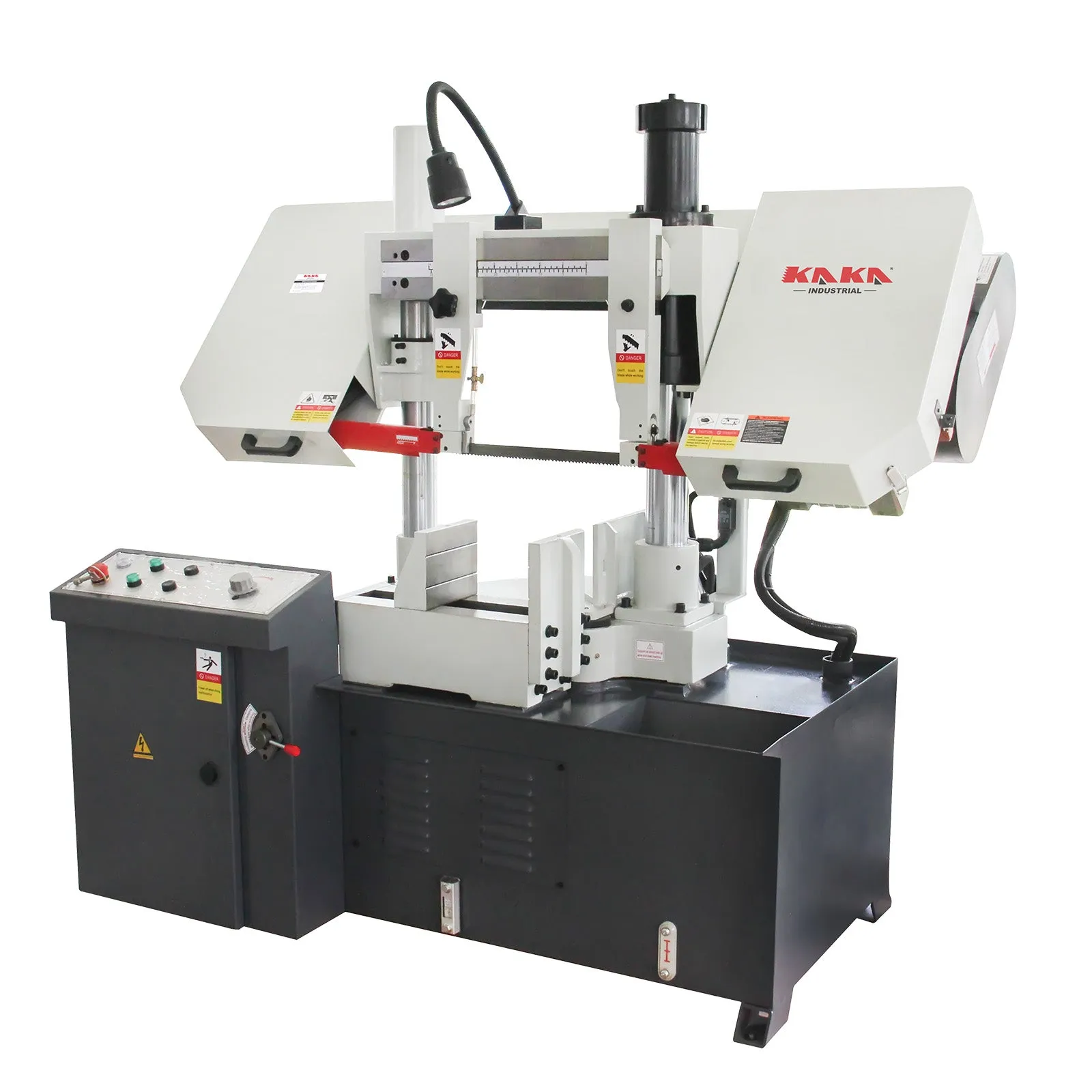 KAKA Industrial TBK-11A Double Column Swivel Head Band Saw, Hydraulic downfeed control with variable Cutting speed, Max cutting capacity 11 inch with 230V 3PH