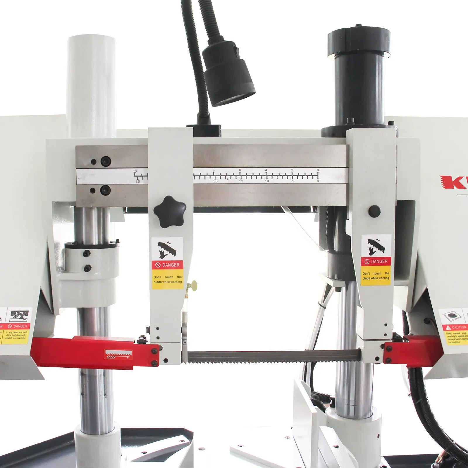 KAKA Industrial TBK-11A Double Column Swivel Head Band Saw, Hydraulic downfeed control with variable Cutting speed, Max cutting capacity 11 inch with 230V 3PH