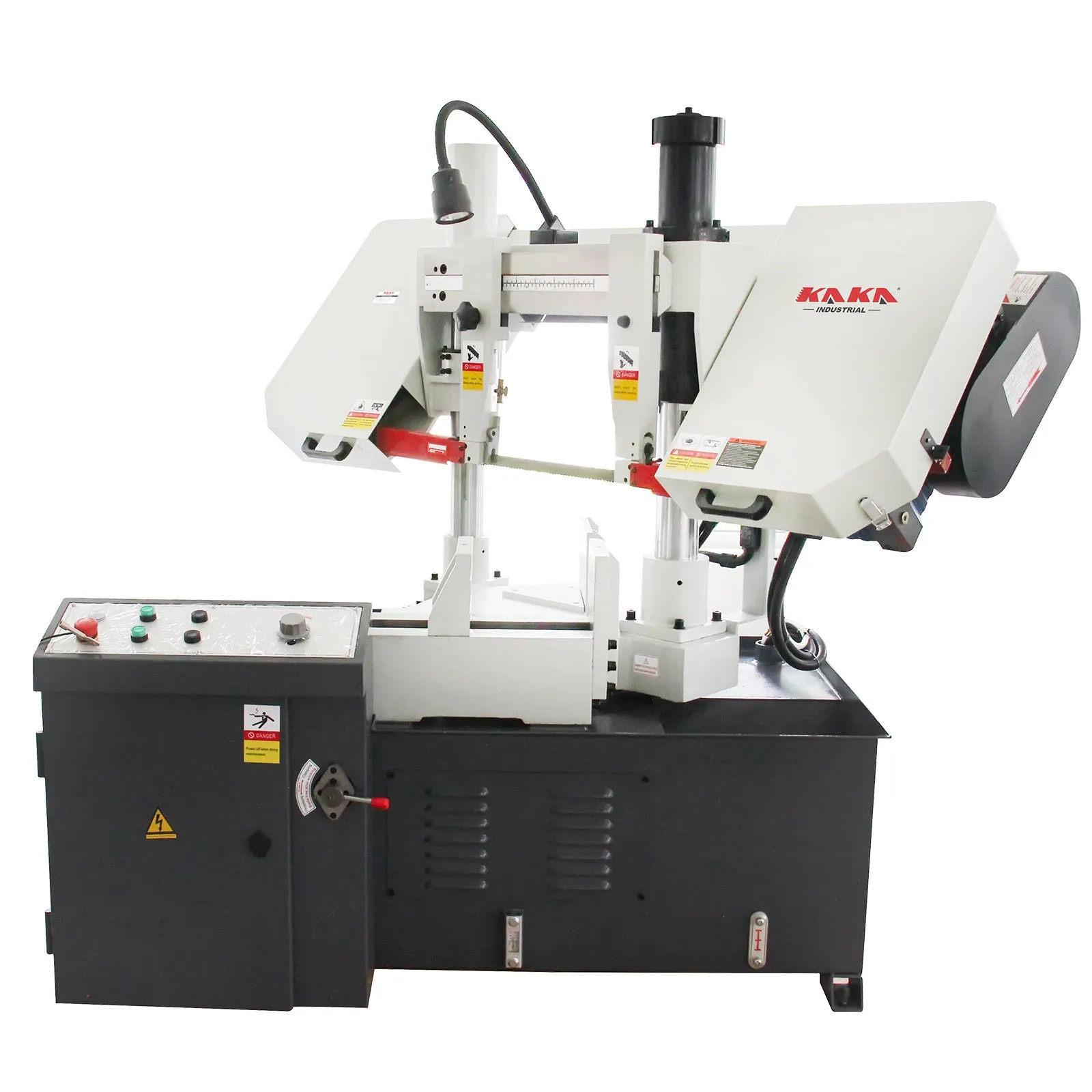 KAKA Industrial TBK-11A Double Column Swivel Head Band Saw, Hydraulic downfeed control with variable Cutting speed, Max cutting capacity 11 inch with 230V 3PH