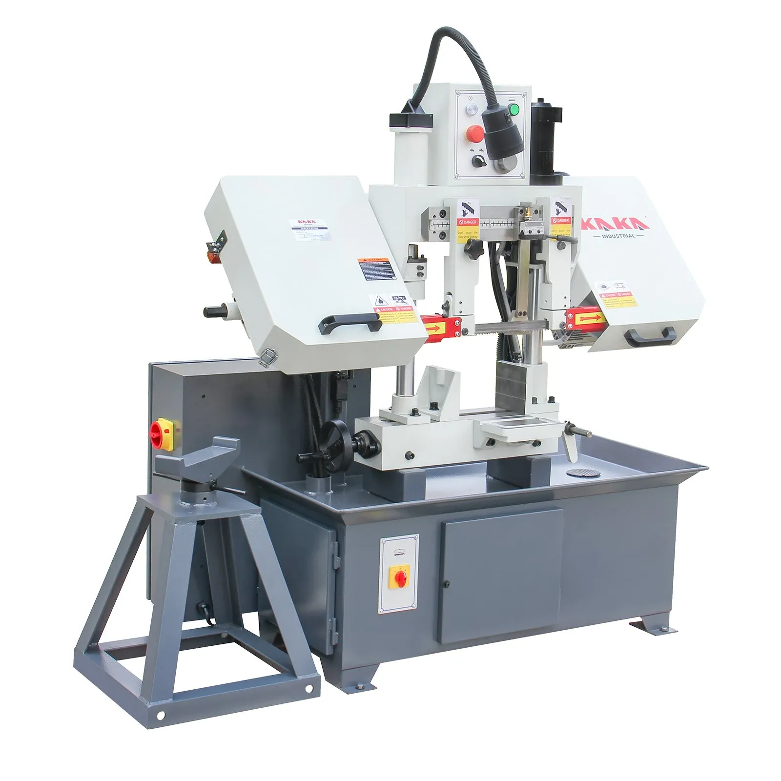 KaKa Industrial TGK-08 Double column horizontal band saw,7.87”x7.87” cutting capacity ,vertical lifting ,Metal Bandsaw with working light, high & low blade speed, Runs on 230v-60HZ-3PH