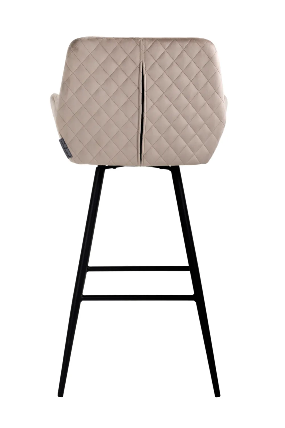 Khaki Velvet Rotatable Bar Stool | OROA Linsey